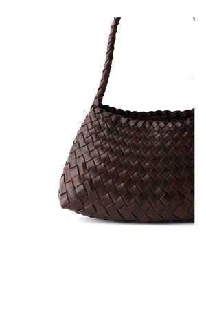 Dark brown Rosanna woven leather bag DRAGON DIFFUSION | 8943DGS6MATDKBROWN